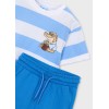 ΠΑΙΔΙΚΟ ΣΕΤ 2 ΤΜΧ ΜΠΛΟΥΖΑ T-SHIRT ΡΙΓΕ CROCO ΚΑΙ ΒΕΡΜΟΥΔΑ MAYORAL ΓΑΛΑΖΙΟ ΑΓΟΡΙ 26-03602-024
