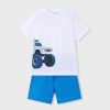 ΠΑΙΔΙΚΟ ΣΕΤ 2 ΤΜΧ ΜΠΛΟΥΖΑ T-SHIRT ΚΑΙ ΒΕΡΜΟΥΔΑ  4x4  MAYORAL ΓΑΛΑΖΙΟ ΑΓΟΡΙ 26-03605-040