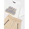 ΠΑΙΔΙΚΟ ΣΕΤ 2 ΤΜΧ ΜΠΛΟΥΖΑ T-SHIRT ΚΑΙ ΒΕΡΜΟΥΔΑ ΜΕ ΦΕΡΜΟΥΑΡ GOAL MAYORAL ΚΡΕΜ ΑΓΟΡΙ 26-03606-045