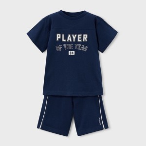 ΠΑΙΔΙΚΟ ΣΕΤ 2 ΤΜΧ ΜΠΛΟΥΖΑ T-SHIRT ΚΑΙ ΒΕΡΜΟΥΔΑ PLAYER MAYORAL ΜΠΛΕ ΑΓΟΡΙ 26-03608-051