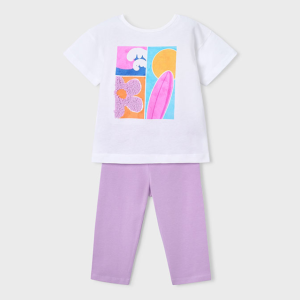 ΠΑΙΔΙΚΟ ΣΕΤ 2 ΤΜΧ ΜΠΛΟΥΖΑ T-SHIRT ΚΑΙ ΚΟΛΑΝ 3/4 SUMMER MAYORAL ΛΙΛΑ ΚΟΡΙΤΣΙ 26-03732-053