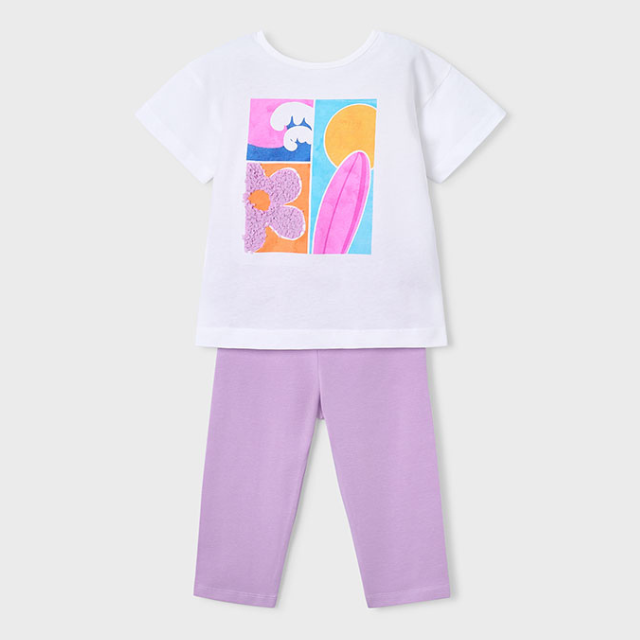 ΠΑΙΔΙΚΟ ΣΕΤ 2 ΤΜΧ ΜΠΛΟΥΖΑ T-SHIRT ΚΑΙ ΚΟΛΑΝ 3/4 SUMMER MAYORAL ΛΙΛΑ ΚΟΡΙΤΣΙ 26-03732-053