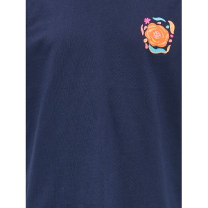 ΠΑΙΔΙΚΗ ΜΠΛΟΥΖΑ T-SHIRT BACK PRINT FLOWERS KIDS ONLY ΜΠΛΕ ΚΟΡΙΤΣΙ 15370261