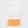 ΠΑΙΔΙΚΟ ΣΕΤ 2 ΤΜΧ ΜΠΛΟΥΖΑ T-SHIRT ΚΑΙ ΒΕΡΜΟΥΔΑ ΚΑΡΧΑΡΙΕΣ MAYORAL ΑΣΠΡΟ ΠΟΡΤΟΚΑΛΙ ΑΓΟΡΙ 26-03610-062