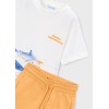 ΠΑΙΔΙΚΟ ΣΕΤ 2 ΤΜΧ ΜΠΛΟΥΖΑ T-SHIRT ΚΑΙ ΒΕΡΜΟΥΔΑ ΚΑΡΧΑΡΙΕΣ MAYORAL ΑΣΠΡΟ ΠΟΡΤΟΚΑΛΙ ΑΓΟΡΙ 26-03610-062