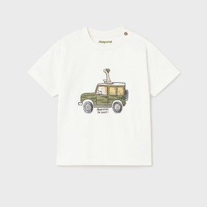 ΠΑΙΔΙΚΗ ΜΠΛΟΥΖΑ T-SHIRT ΔΙΑΔΡΑΣΤΙΚΟ ΤΖΙΠ MAYORAL ΑΣΠΡΟ ΑΓΟΡΙ 23-01029-046