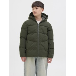 ΠΑΙΔΙΚΟ ΜΠΟΥΦΑΝ PUFFER ΜΕ ΚΟΥΚΟΥΛΑ EXTRA SLIM FIT JACK AND JONES JUNIOR ΧΑΚΙ ΑΓΟΡΙ 12283872
