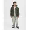 ΠΑΙΔΙΚΟ ΜΠΟΥΦΑΝ PUFFER ΜΕ ΚΟΥΚΟΥΛΑ EXTRA SLIM FIT JACK AND JONES JUNIOR ΧΑΚΙ ΑΓΟΡΙ 12283872