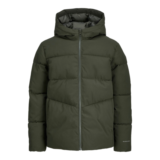 ΠΑΙΔΙΚΟ ΜΠΟΥΦΑΝ PUFFER ΜΕ ΚΟΥΚΟΥΛΑ EXTRA SLIM FIT JACK AND JONES JUNIOR ΧΑΚΙ ΑΓΟΡΙ 12283872