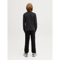 ΠΑΙΔΙΚΗ ΜΠΛΟΥΖΑ ΜΑΚΡΥΜΑΝΙΚΗ ΑΝΑΓΛΥΦΟ LOGO JACK AND JONES JUNIOR ΜΑΥΡΟ ΑΓΟΡΙ 12286820