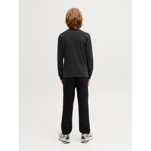 ΠΑΙΔΙΚΗ ΜΠΛΟΥΖΑ ΜΑΚΡΥΜΑΝΙΚΗ ΑΝΑΓΛΥΦΟ LOGO JACK AND JONES JUNIOR ΜΑΥΡΟ ΑΓΟΡΙ 12286820