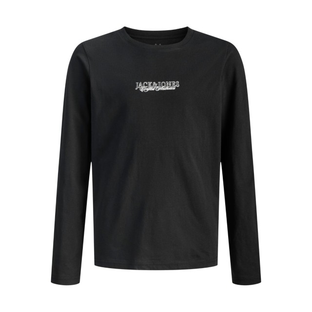 ΠΑΙΔΙΚΗ ΜΠΛΟΥΖΑ ΜΑΚΡΥΜΑΝΙΚΗ ΑΝΑΓΛΥΦΟ LOGO JACK AND JONES JUNIOR ΜΑΥΡΟ ΑΓΟΡΙ 12286820