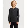 ΠΑΙΔΙΚΗ ΜΠΛΟΥΖΑ ΜΑΚΡΥΜΑΝΙΚΗ ΑΝΑΓΛΥΦΟ LOGO JACK AND JONES JUNIOR ΜΑΥΡΟ ΑΓΟΡΙ 12286820