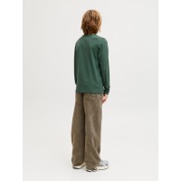 ΠΑΙΔΙΚΗ ΜΠΛΟΥΖΑ ΜΑΚΡΥΜΑΝΙΚΗ ΑΝΑΓΛΥΦΟ LOGO JACK AND JONES JUNIOR ΠΡΑΣΙΝΟ ΑΓΟΡΙ 12286820