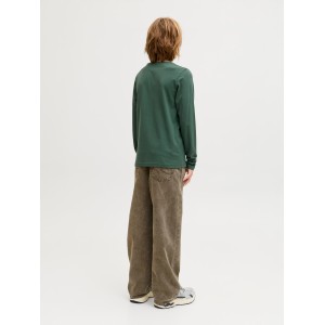 ΠΑΙΔΙΚΗ ΜΠΛΟΥΖΑ ΜΑΚΡΥΜΑΝΙΚΗ ΑΝΑΓΛΥΦΟ LOGO JACK AND JONES JUNIOR ΠΡΑΣΙΝΟ ΑΓΟΡΙ 12286820