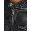 ΠΑΙΔΙΚΟ ΜΠΟΥΦΑΝ ΔΕΡΜΑΤΙΝΟ BIKER JACK AND JONES JUNIOR ΜΑΥΡΟ ΑΓΟΡΙ 12173956