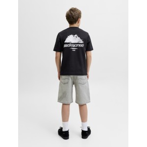 ΠΑΙΔΙΚΗ ΜΠΛΟΥΖΑ T-SHIRT BACK PRINT JACK AND JONES JUNIOR ΜΑΥΡΟ ΑΓΟΡΙ 12293674