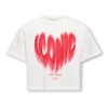 ΠΑΙΔΙΚΗ ΜΠΛΟΥΖΑ T-SHIRT CROP ΜΕ ΑΝΑΓΛΥΦΑ ΓΡΑΜΜΑΤΑ KIDS ONLY ΑΣΠΡΟ ΚΟΡΙΤΣΙ 15347328