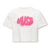 ΠΑΙΔΙΚΗ ΜΠΛΟΥΖΑ T-SHIRT CROP ΜΕ ΑΝΑΓΛΥΦΑ ΓΡΑΜΜΑΤΑ KIDS ONLY ΑΣΠΡΟ ΚΟΡΙΤΣΙ 15347328