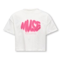 ΠΑΙΔΙΚΗ ΜΠΛΟΥΖΑ T-SHIRT CROP ΜΕ ΑΝΑΓΛΥΦΑ ΓΡΑΜΜΑΤΑ KIDS ONLY ΑΣΠΡΟ ΚΟΡΙΤΣΙ 15347328