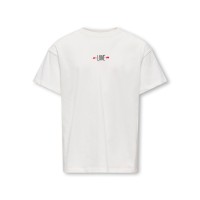 ΠΑΙΔΙΚΗ ΜΠΛΟΥΖΑ T-SHIRT BACK PRINT I WEAR MY HEART ON KIDS ONLY ΑΣΠΡΟ ΚΟΡΙΤΣΙ 15369500