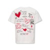 ΠΑΙΔΙΚΗ ΜΠΛΟΥΖΑ T-SHIRT BACK PRINT I WEAR MY HEART ON KIDS ONLY ΑΣΠΡΟ ΚΟΡΙΤΣΙ 15369500