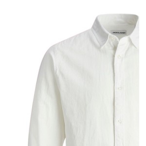ΠΑΙΔΙΚΟ ΠΟΥΚΑΜΙΣΟ ΜΑΚΡΥΜΑΝΙΚΟ ΛΙΝΟ JACK AND JONES JUNIOR ΑΣΠΡΟ ΑΓΟΡΙ 12248936