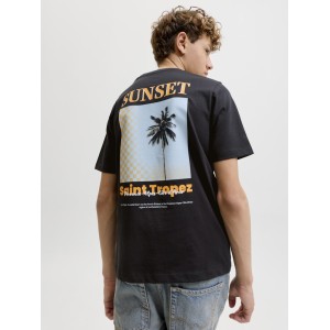 ΠΑΙΔΙΚΗ ΜΠΛΟΥΖΑ T-SHIRT BACK PRINT SUNSET JACK AND JONES JUNIOR ΜΑΥΡΟ ΑΓΟΡΙ 12289937