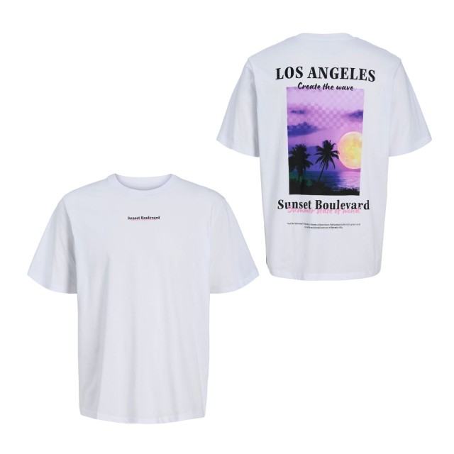 ΠΑΙΔΙΚΗ ΜΠΛΟΥΖΑ T-SHIRT BACK PRINT SUNSET JACK AND JONES JUNIOR ΑΣΠΡΟ ΑΓΟΡΙ 12289937