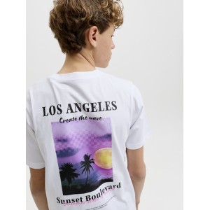 ΠΑΙΔΙΚΗ ΜΠΛΟΥΖΑ T-SHIRT BACK PRINT SUNSET JACK AND JONES JUNIOR ΑΣΠΡΟ ΑΓΟΡΙ 12289937