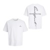 ΠΑΙΔΙΚΗ ΜΠΛΟΥΖΑ T-SHIRT BACK PRINT CORE SPORT OVERSIZE JACK AND JONES JUNIOR ΑΣΠΡΟ ΑΓΟΡΙ 12293178