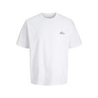 ΠΑΙΔΙΚΗ ΜΠΛΟΥΖΑ T-SHIRT BACK PRINT CORE SPORT OVERSIZE JACK AND JONES JUNIOR ΑΣΠΡΟ ΑΓΟΡΙ 12293178