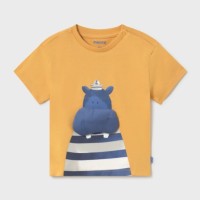 ΠΑΙΔΙΚΗ ΜΠΛΟΥΖΑ T-SHIRT 3D ΙΠΠΟΠΟΤΑΜΟΣ MAYORAL ΠΟΡΤΟΚΑΛΙ ΑΓΟΡΙ 26-01011-088