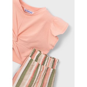 ΠΑΙΔΙΚΟ ΣΕΤ 2 ΤΜΧ ΜΠΛΟΥΖΑ T-SHIRT CROP ΜΕ ΚΟΜΠΟ ΚΑΙ ΣΟΡΤΣ ΡΙΓΕ MAYORAL ΣΟΜΟΝ ΚΟΡΙΤΣΙ 26-03227-069